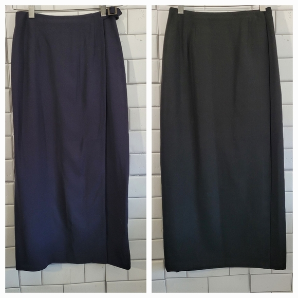 Ellen Tracy | Talbots Petites Ladies Lot Of 2 Midi Length Straight Pencil Skirts - Picture 1 of 15